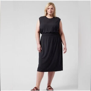 Athleta Black Casual Sleeveless Sheath Dress